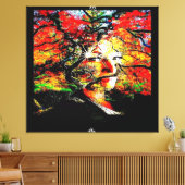 Herbstkerze Leinwanddruck (Insitu (Wohnzimmer))