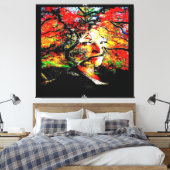 Herbstkerze Leinwanddruck (Insitu (Schlafzimmer))