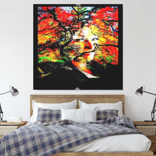 Herbstkerze Leinwanddruck (Insitu (Schlafzimmer))