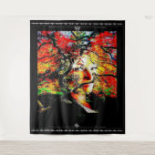 Herbstkerze Wandteppich (Vorderseite)