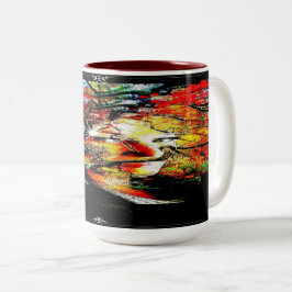 Herbstkerze Zweifarbige Tasse