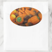 Herbstkerzenkleber - Set von 20 Ovaler Aufkleber (Tasche)