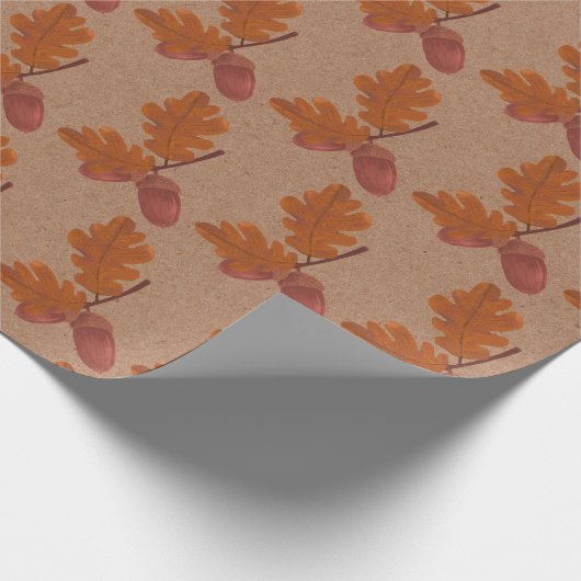 Herbstkerzenmuster Geschenkpapier (Ecke)