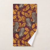 Herbstkeule auf dunkelrot badhandtuch set (Handtuch)