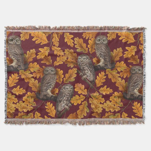 Herbstkeule auf dunkelrot decke (Vorderseite)