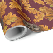 Herbstkeule auf dunkelrot geschenkpapier (Rolleneckpunkt)