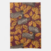 Herbstkeule auf dunkelrot geschirrtuch (Vertikal)