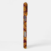 Herbstkeule auf dunkelrot iPhone hülle (Rechte Seite)