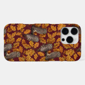 Herbstkeule auf dunkelrot iPhone hülle (Rückseite (Horizontal))