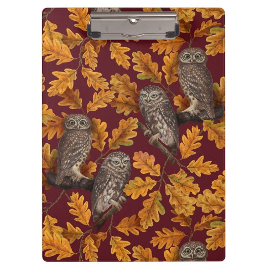 Herbstkeule auf dunkelrot klemmbrett (Vorderseite)