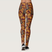 Herbstkeule auf dunkelrot leggings (Rückseite)