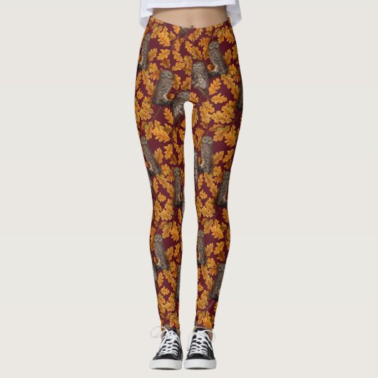 Herbstkeule auf dunkelrot leggings (Vorderseite)