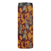 Herbstkeule auf dunkelrot thermosbecher (Rückseite)