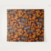 Herbstkeule auf dunkelrot wandteppich (Vorderseite (Horizontal))