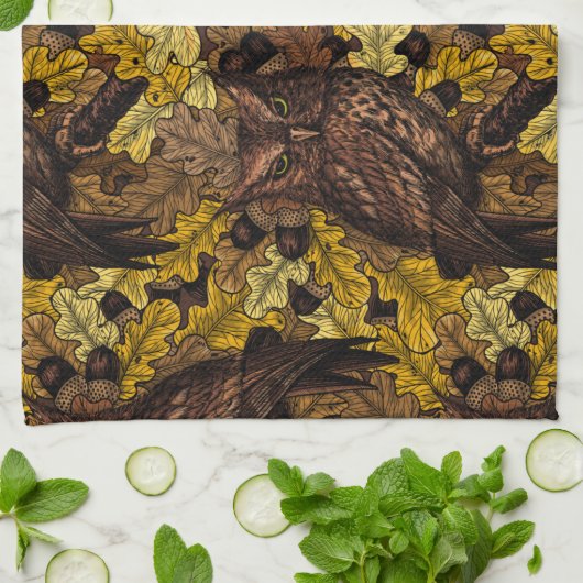Herbstkeule Geschirrtuch (Gefaltet)