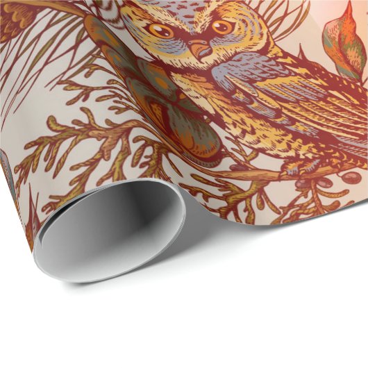 Herbstkeule Vintag Geschenkpapier (Rolleneckpunkt)