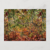 Herbstkiefernadeln Postkarte (Rückseite)