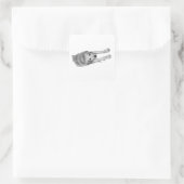 Herbstkino Quadratischer Aufkleber (Tasche)