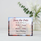 Herbstkirche Save the Date Ankündigungspostkarte (Stehend Vorderseite)