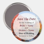 Herbstkirche Save the Date Magnet (Vorderseite/Rückseite)