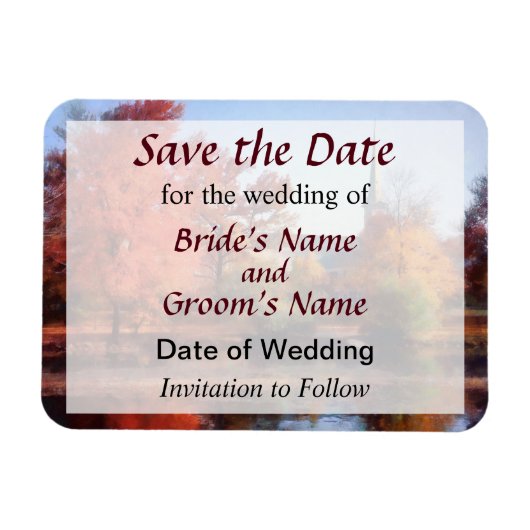 Herbstkirche Save the Date Magnet (Horizontal)