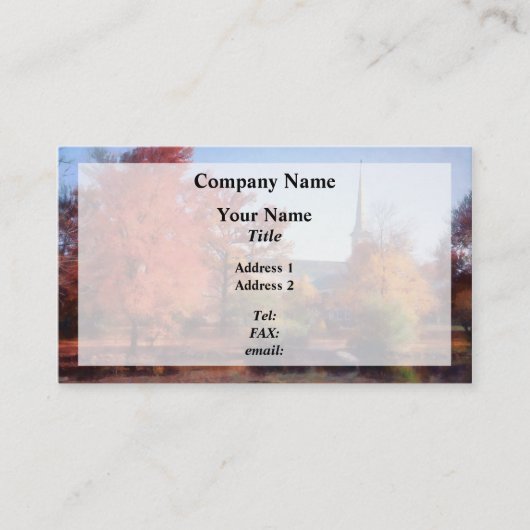 Herbstkirche Visitenkarte (Vorderseite)