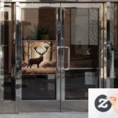 Herbstklammer Fensteraufkleber (Büro Tür)