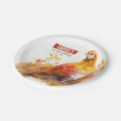 Herbstklebeplatte Personalisierte Geburtstagspress Pappteller (Schrägansicht)