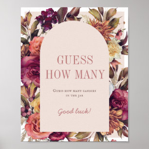 Herbstkleid Arch Pink Babydusche schätzt wie viele Poster