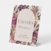 Herbstkleid Arch Pink Kinderdusche Favoriten Sockelschild (Vorderseite)