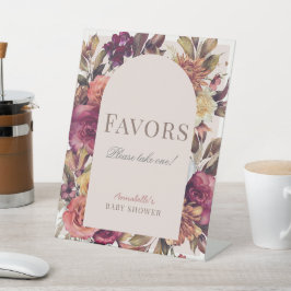 Herbstkleid Arch Pink Kinderdusche Favoriten Sockelschild