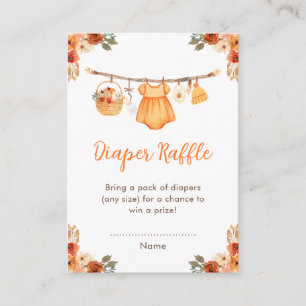 Herbstkleiderlinie Mädchen-Baby-Party-Windel-Raffl Begleitkarte