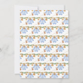 Herbstkleidung Boy Baby Dusche Einladung (Rückseite)