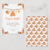 Herbstkleidung Linie Boy Baby Dusche Windeln Winde Begleitkarte (Vorne/Hinten)