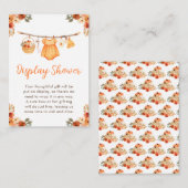 Herbstkleidung Linie Girl Baby Display Dusche Begleitkarte (Vorne/Hinten)