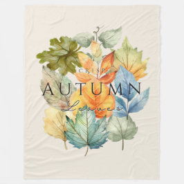 Herbstknacken Blätter Fleece Blanket Cosy Fall Zuh