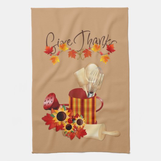 Herbstkochhalter Geschirrtuch (Vertikal)