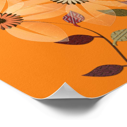 Herbstkollektion Abstraktes Herbstkollektiv Poster (Ecke)