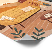Herbstkomfort: Ein gemütlicher Wohnraum Poster (Ecke)