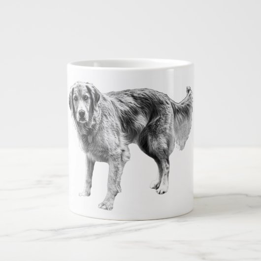 Herbstkomfort mit Schwarzen Dog Design Jumbo-Tasse (Vorderseite)