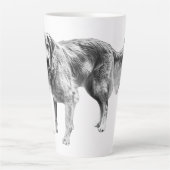 Herbstkomfort mit Schwarzen Dog Design Milchtasse (Vorderseite)