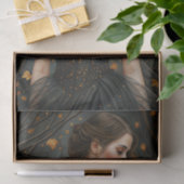 Herbstkönigin Black Gown Elegante Deko Seidenpapier (Geschenk)