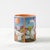 Herbstkönigin Swan und Blume Kunst Tasse (Zentrum)
