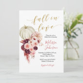 Herbstkorallen Burgund Herbst Einladung zur Liebe (Stehend Vorderseite)