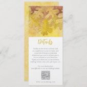 Herbstkorb-Blätter Hochzeitsdetails - Eintrittskar Einladung (Vorne/Hinten)