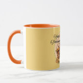 Herbstkorb, Blume, Pumpkins, Mais-Erntedank Tasse (Links)