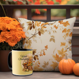 Herbstkorb, Blume, Pumpkins, Mais-Erntedank Tasse
