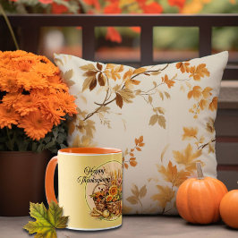 Herbstkorb, Blume, Pumpkins, Mais-Erntedank Tasse