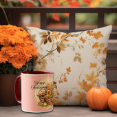 Herbstkorb, Blume, Pumpkins, Mais-Erntedank Tasse
