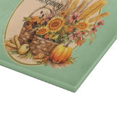 Herbstkorb, Blume, Pumpkins, Maisrunde Schneidebrett (Ecke)
